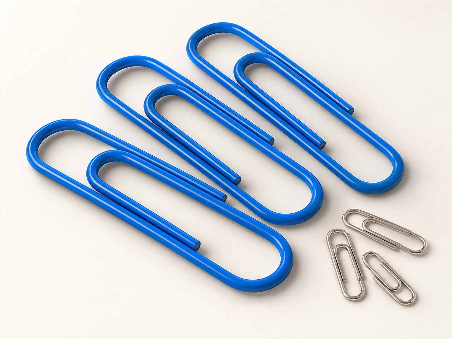 Blue Jumbo Paper Clips